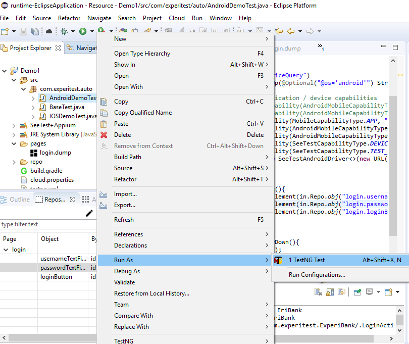 Creating Appium Test 1