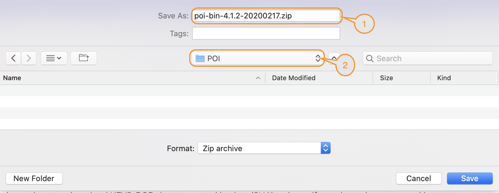 download apache poi zip file