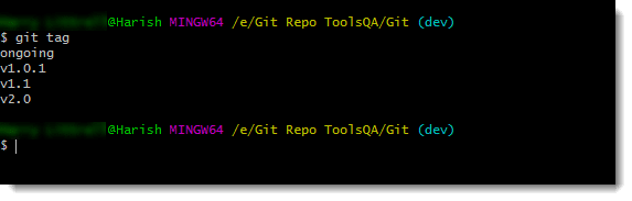 git delete tag - List git tags