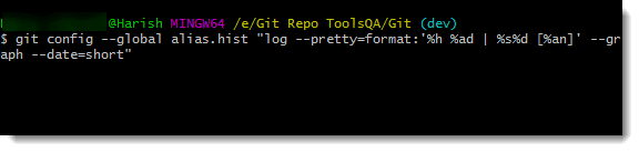 git hist full command