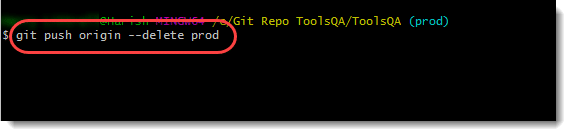 delete remote branch