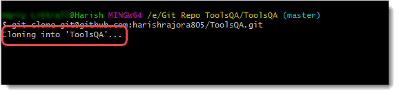 Cloning-into-Toolsqa-ssh