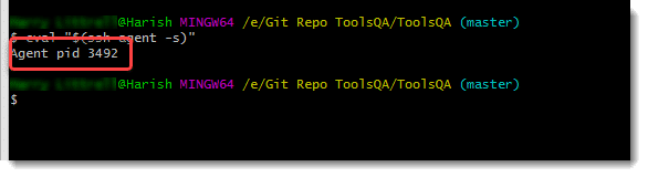 Cloning Repository using SSH - Agent pid