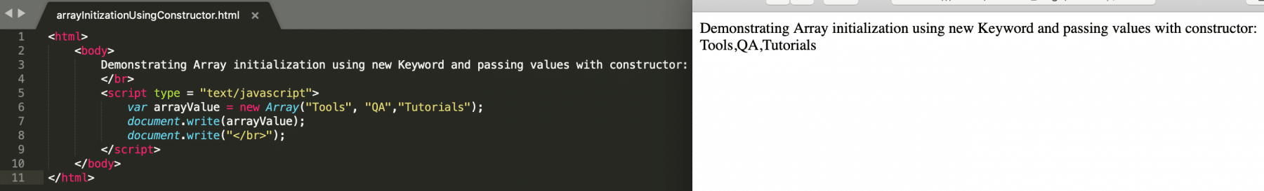 Array Initialization using new Keyword 2