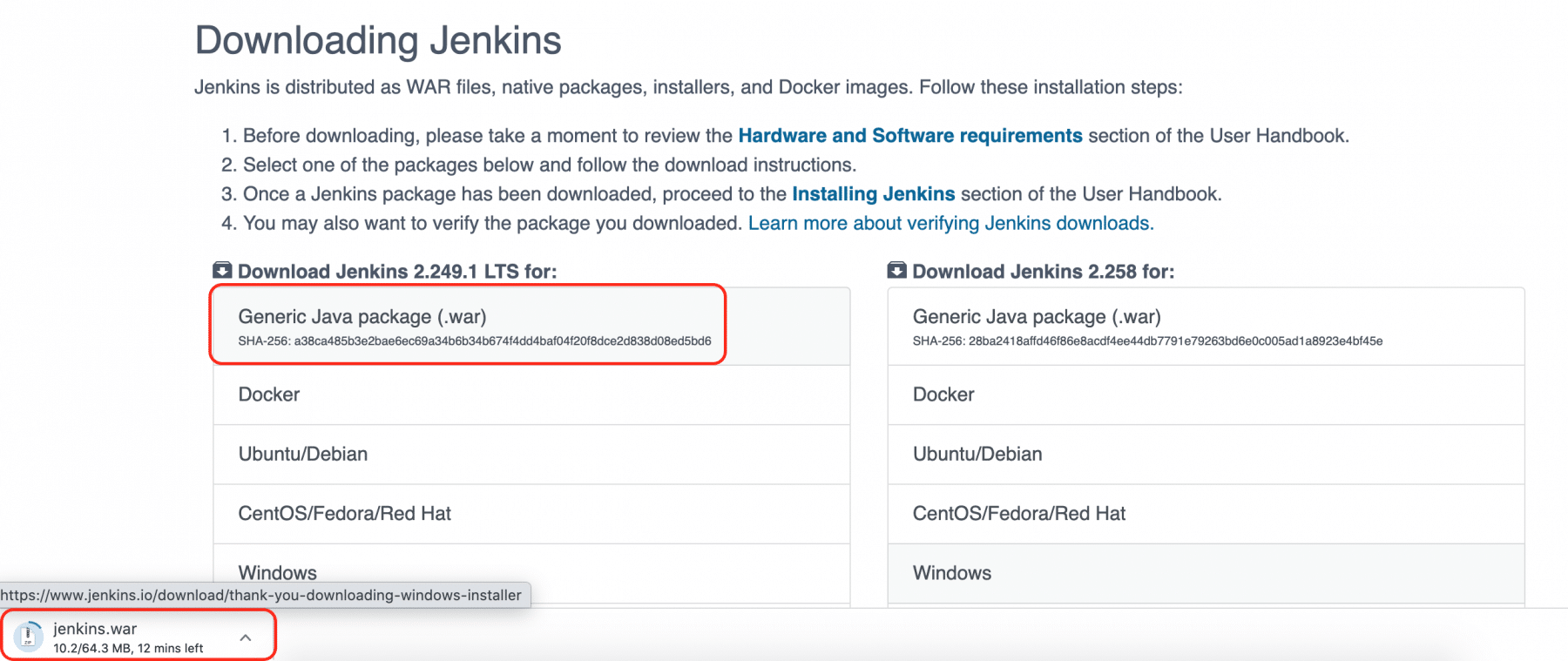 jenkins.war file downloaded