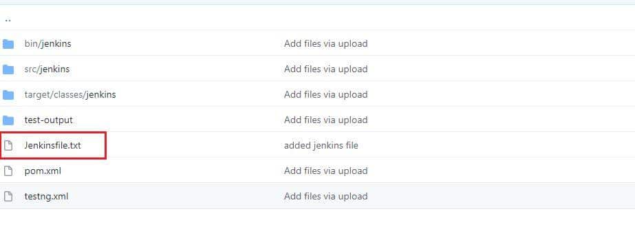 Jenkinsfile in Github Repository