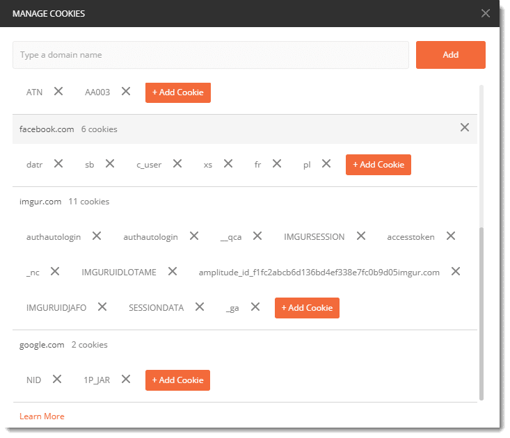 Cookies in Postman