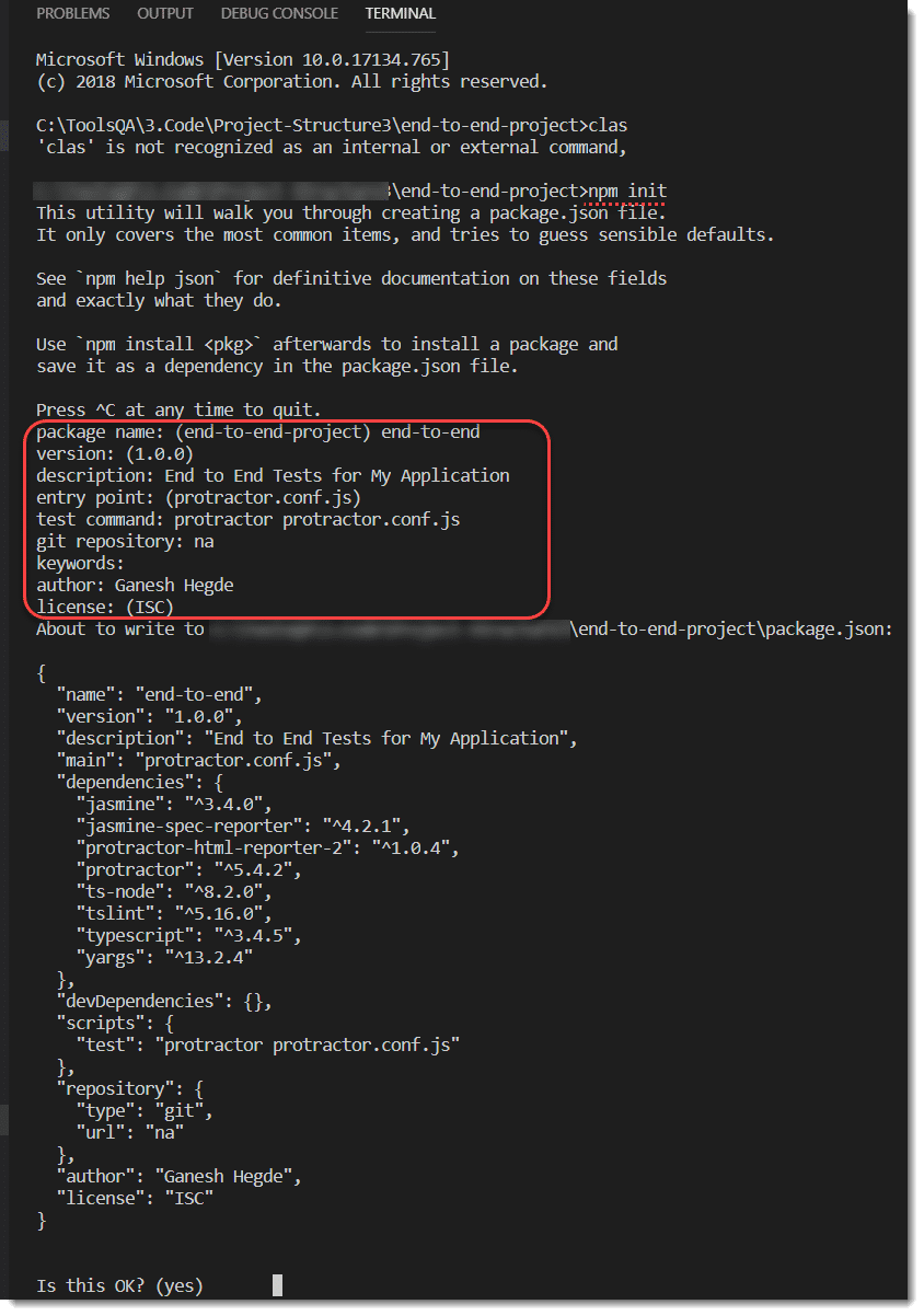 Protractor Typescript- Create New Json File