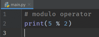 Python Arithmetic Operators - Modulo Operator in python