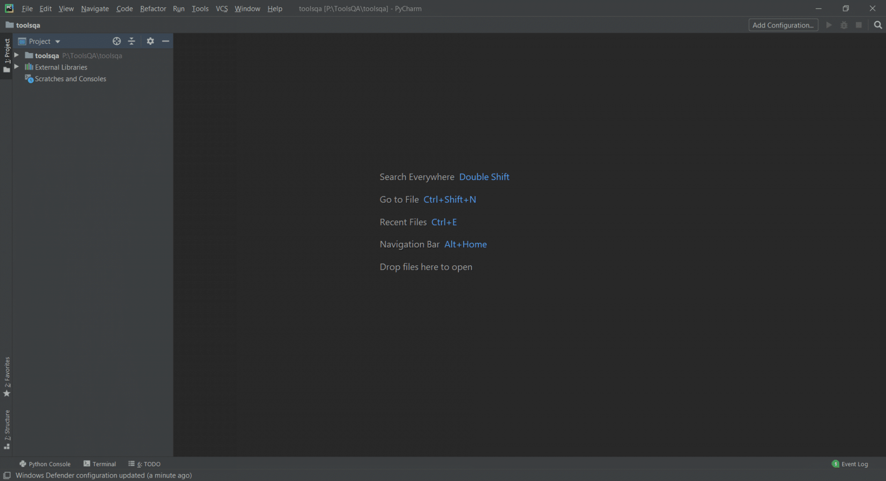 Python IDE PyCharm Project Screen