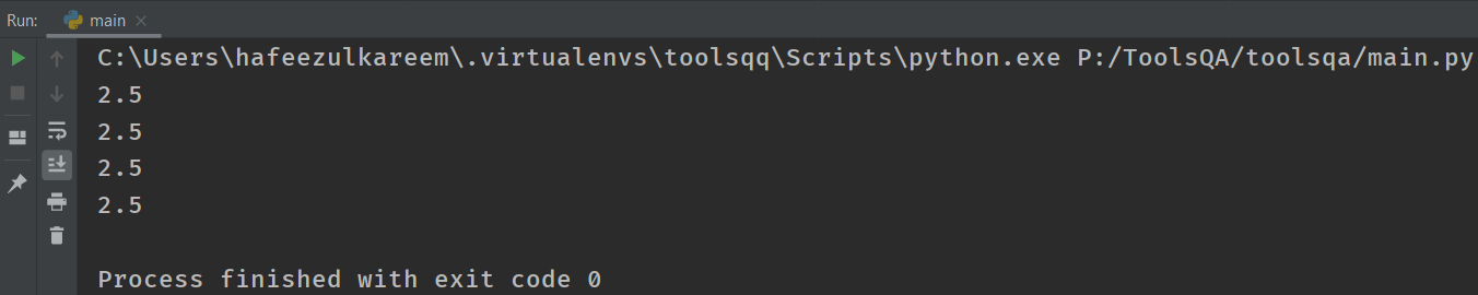 Output of Division arithmetic operator