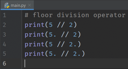 Python Arithmetic Operators - Division Operator in python