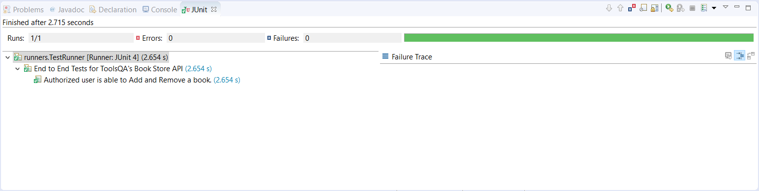 Image: Junit Results for Chapter Implementation of Configuration Reader class