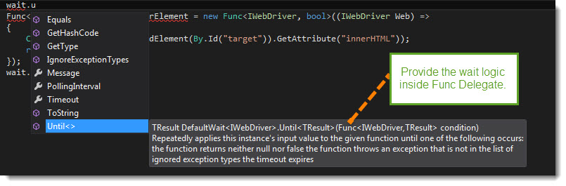 FluentWait function delegate