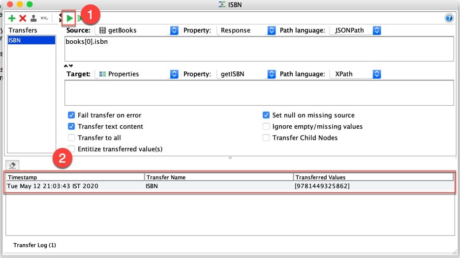 Run Transfer Wizard In SoapUI