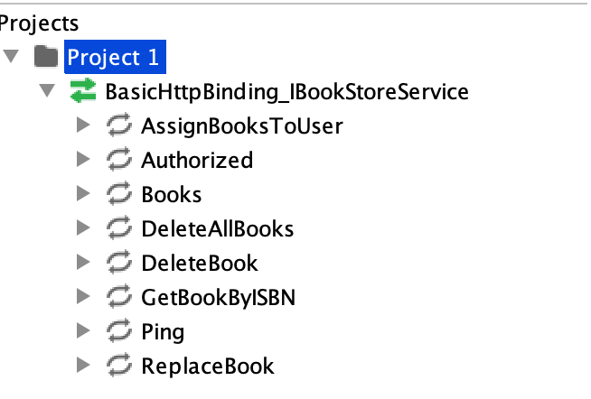 Structure of Generic project after importing WSDL for SOAP Service in SoapUI