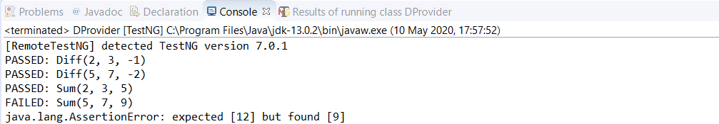 dataprovider with parameters