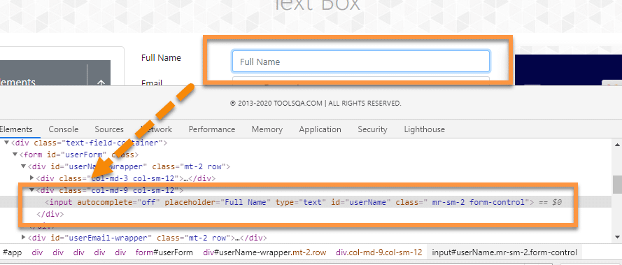 Locating web elements using CSS