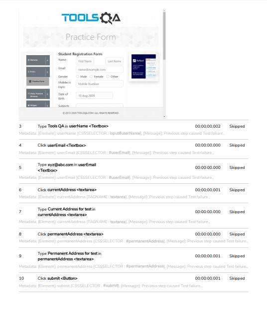 Full Summary PDF test reports in TestProject