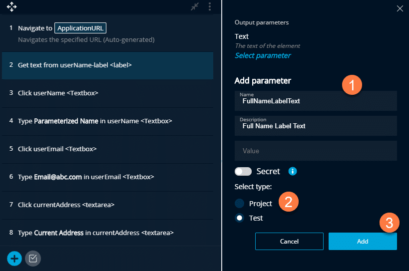 Adding Parameter to Output