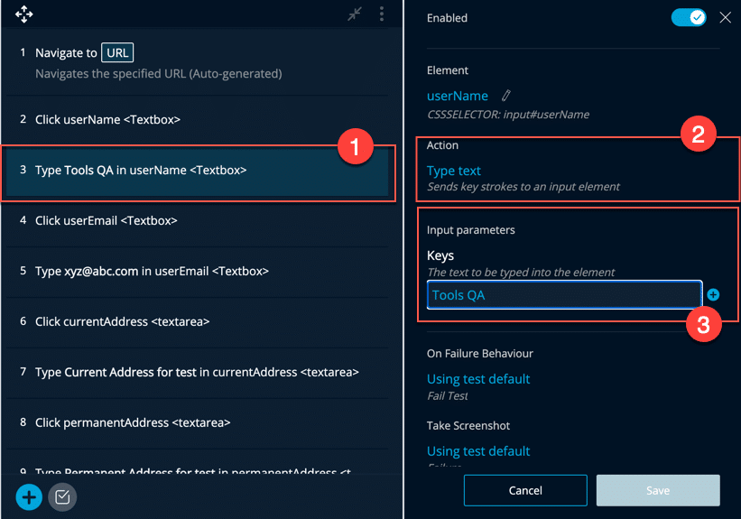 Updating Input Parameters in TestProject