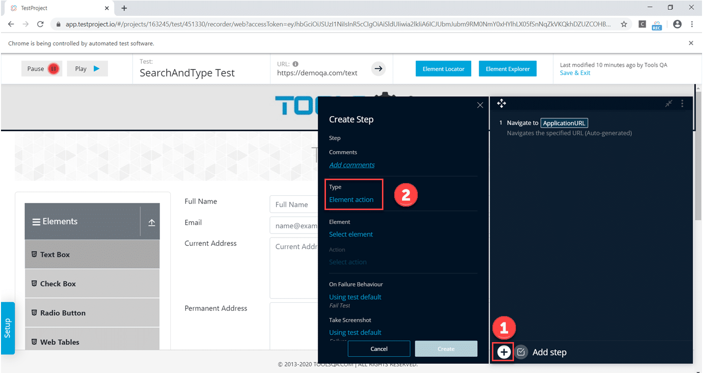 Custom Addons In TestProject Adding New Action