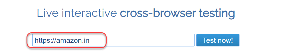 URL for live interactive testing