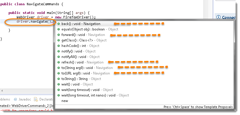 Selenium Navigation Command - Selenium Webdriver Browser Navigation Command