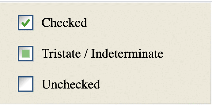 States of CheckBox