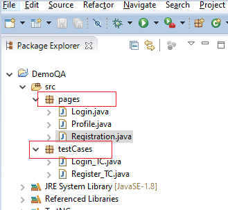 Structure of a Page Object Model Project