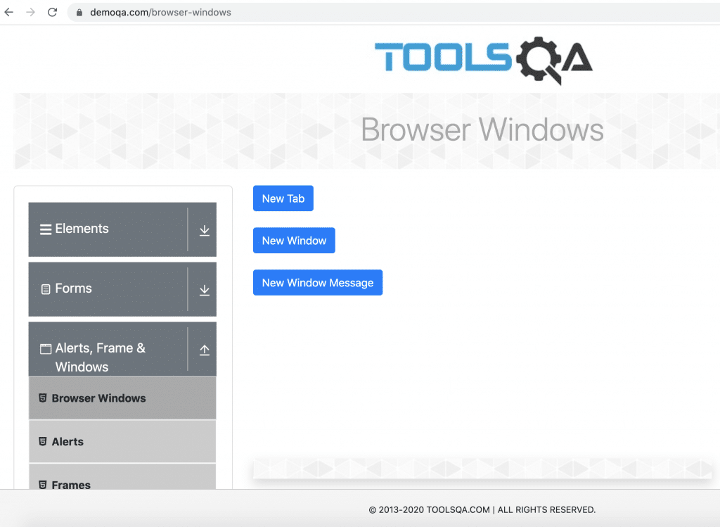 window in selenium