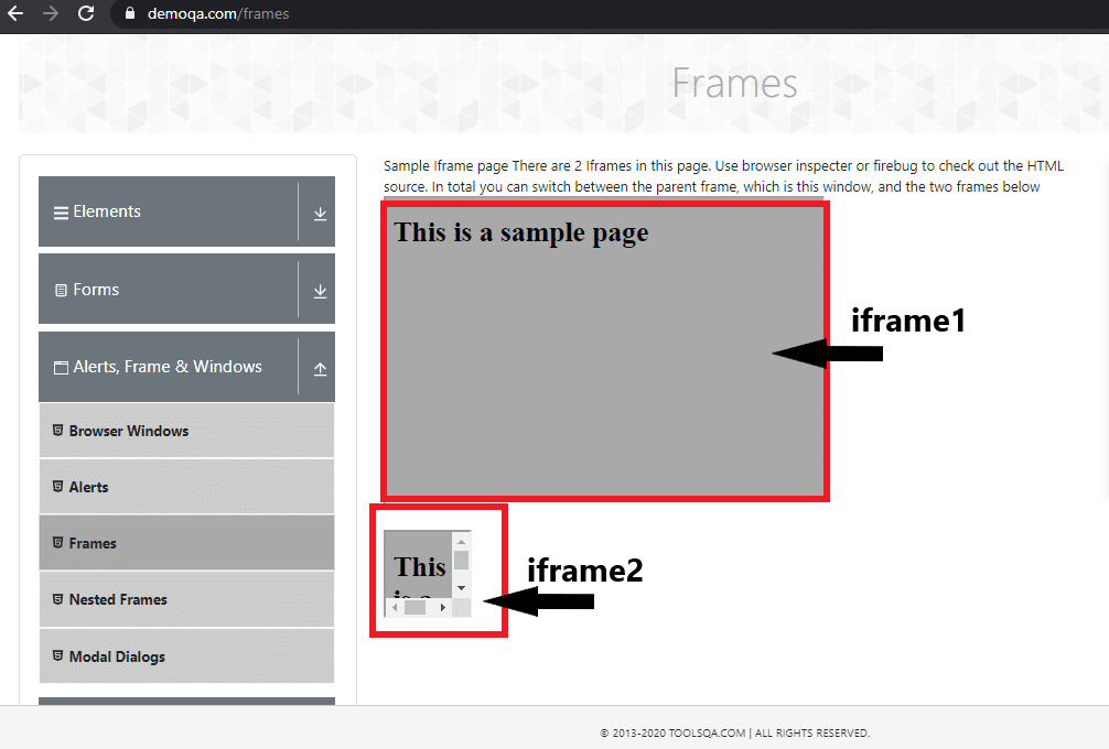 Selenium iframes Handling dynamic iFrames using Index