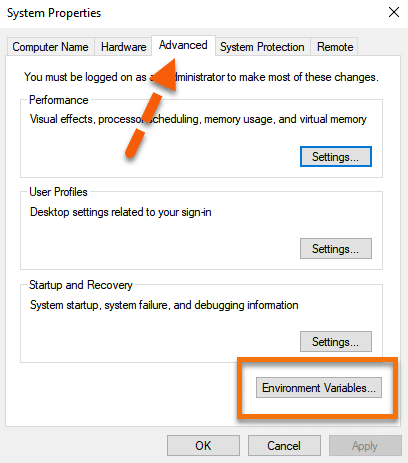 Environment Variable on Windows