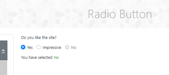 Selenium a radio button using name attribute