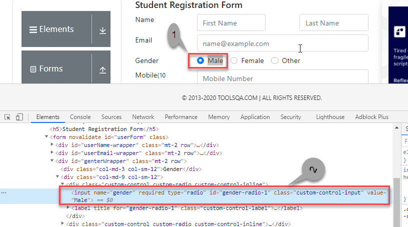 find an element in Selenium by Name